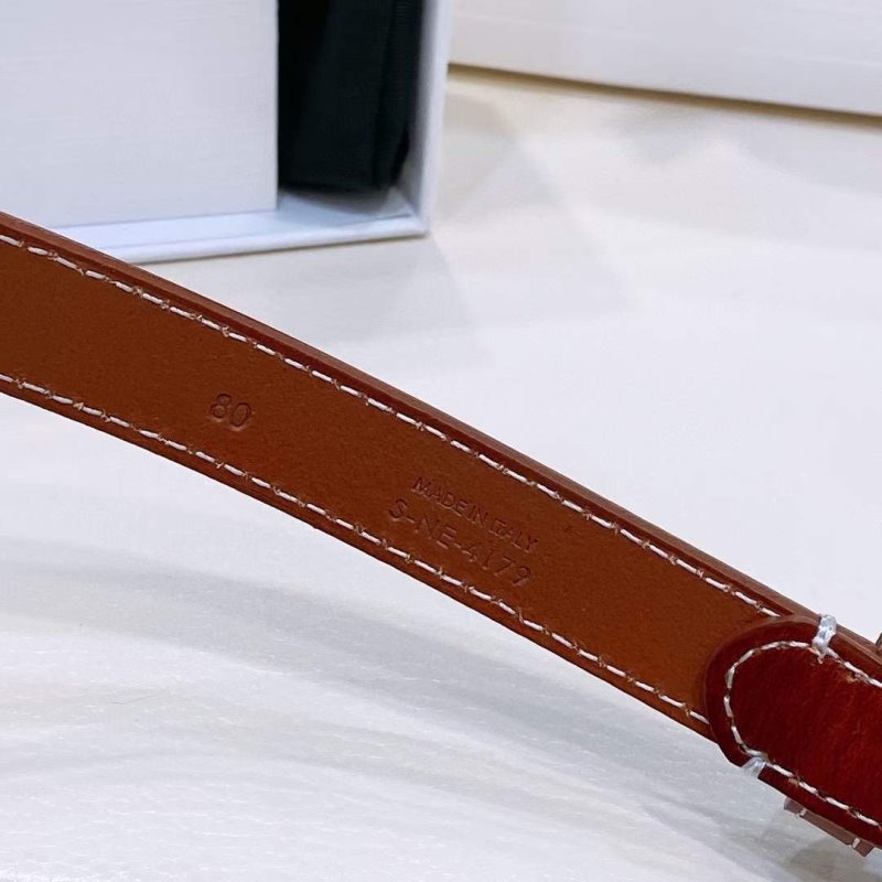 Celine Round Buckle Leather Belt WB001131