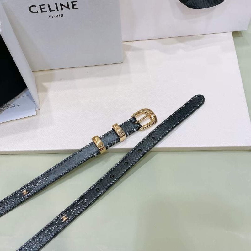 Celine Round Buckle Leather Belt WB001132