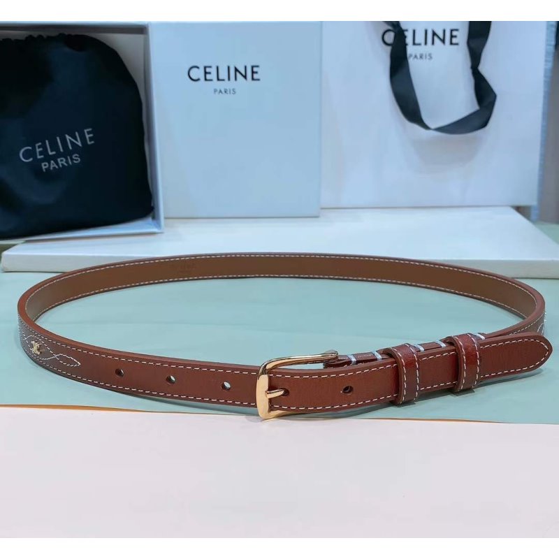 Celine Round Buckle Leather Belt WB001133