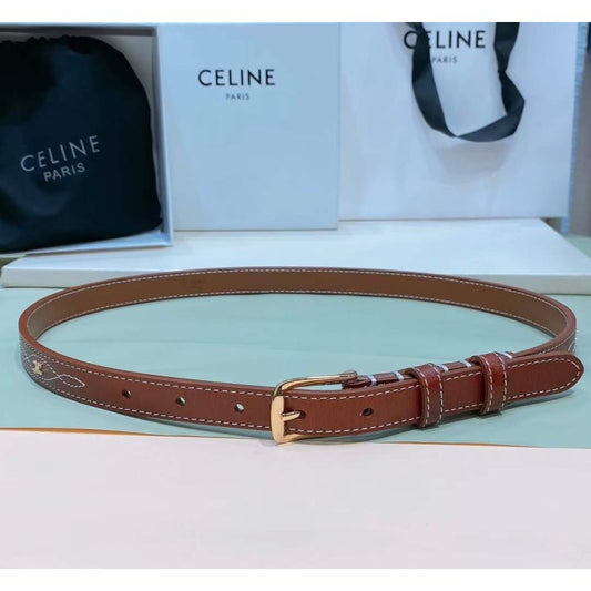 Celine Round Buckle Leather Belt WB001133