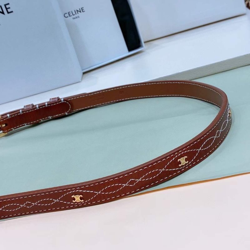 Celine Round Buckle Leather Belt WB001133