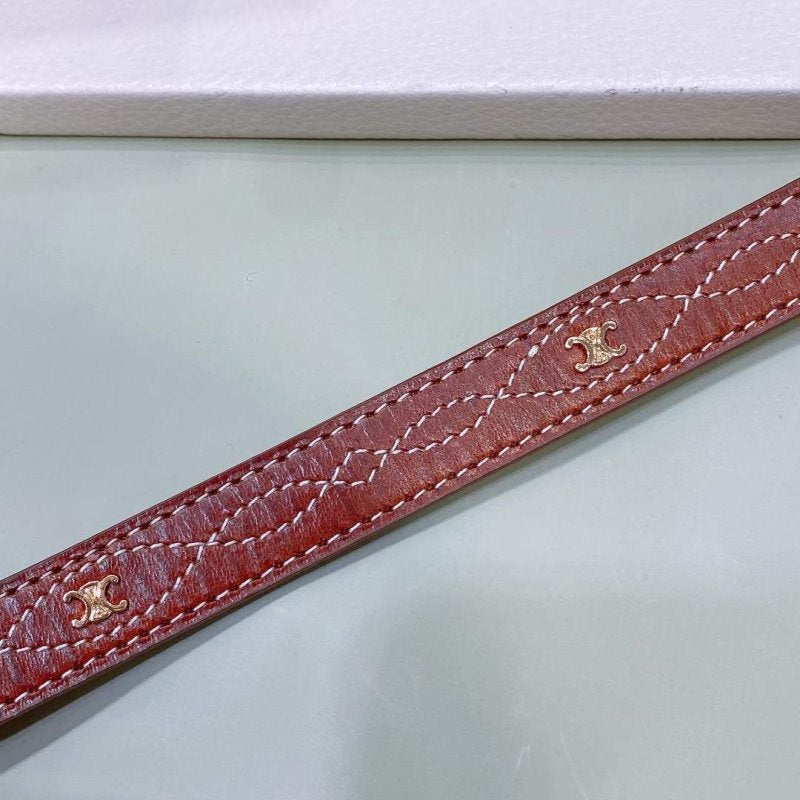 Celine Round Buckle Leather Belt WB001133