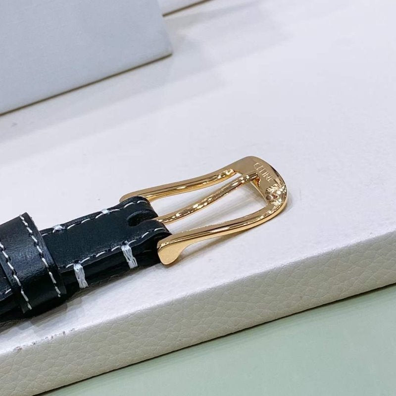 Celine Round Buckle Leather Belt WB001134
