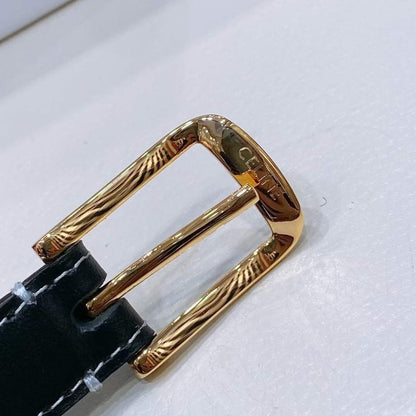 Celine Round Buckle Leather Belt WB001134