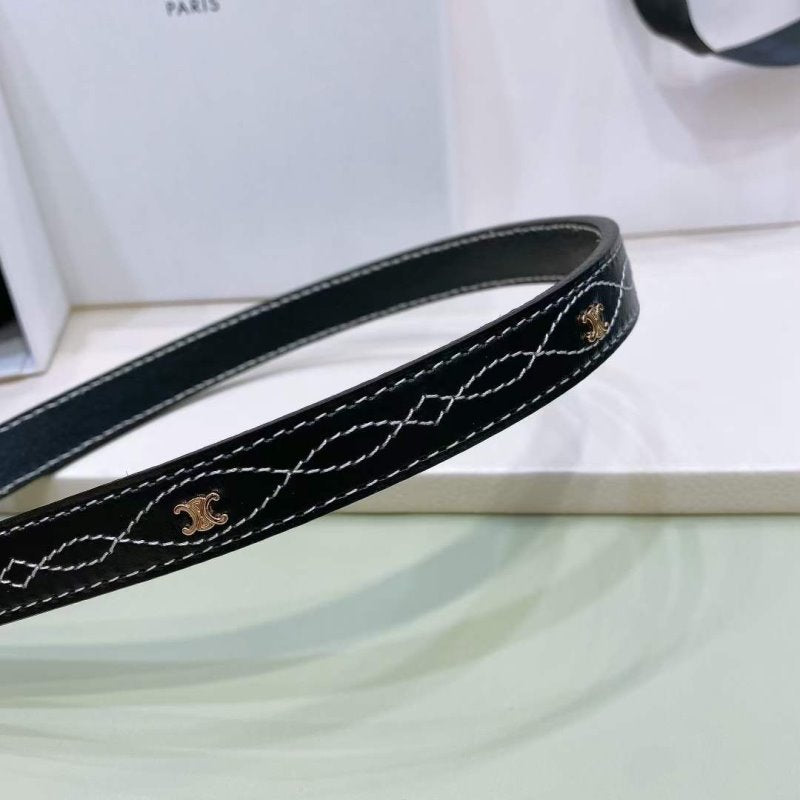 Celine Round Buckle Leather Belt WB001134