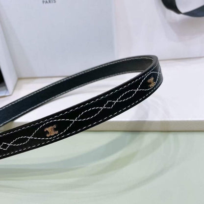 Celine Round Buckle Leather Belt WB001134