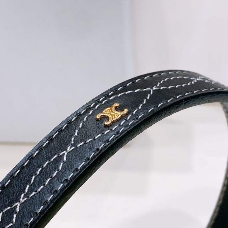 Celine Round Buckle Leather Belt WB001134