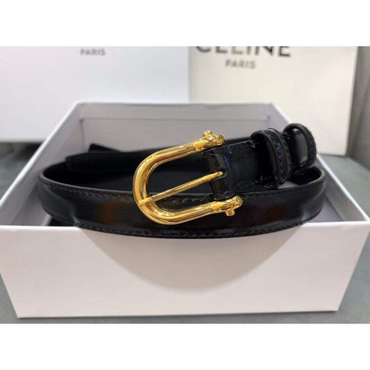 Celine Round Buckle Leather Belt WB001145