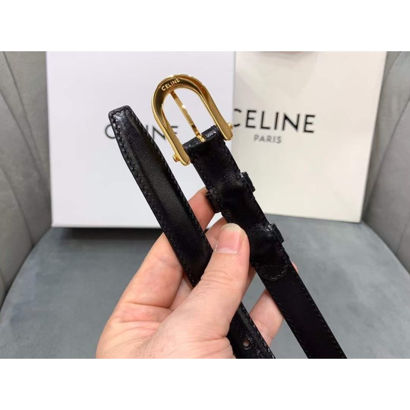 Celine Round Buckle Leather Belt WB001145