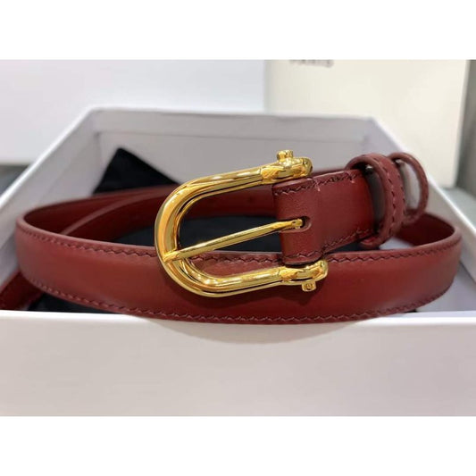Celine Round Buckle Leather Belt WB001146