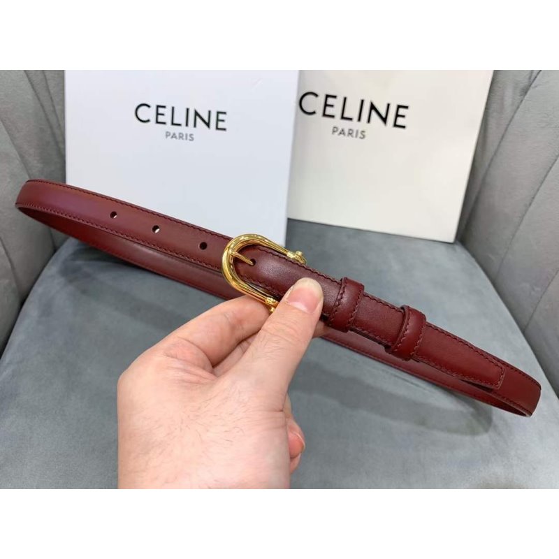 Celine Round Buckle Leather Belt WB001146