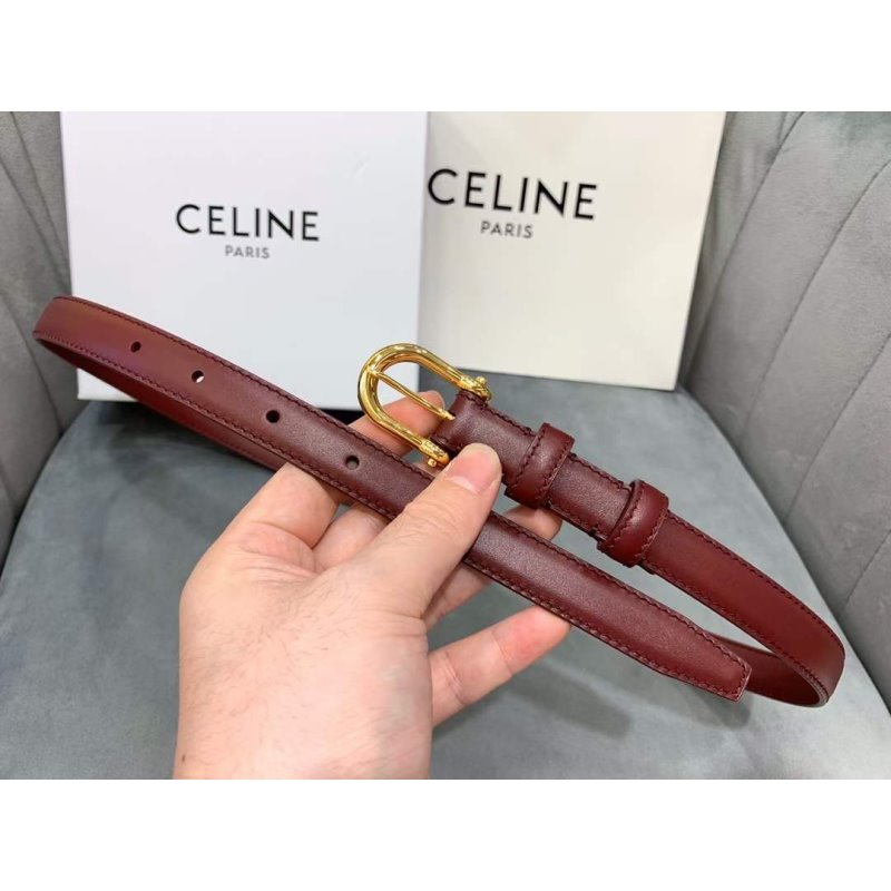 Celine Round Buckle Leather Belt WB001146