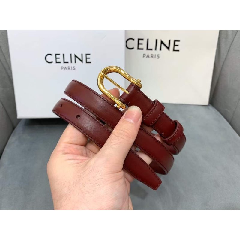 Celine Round Buckle Leather Belt WB001146