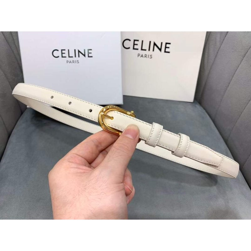 Celine Round Buckle Leather Belt WB001147
