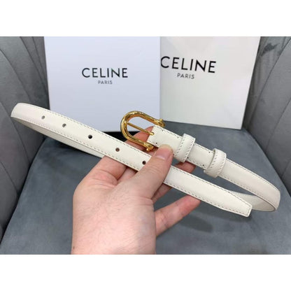 Celine Round Buckle Leather Belt WB001147