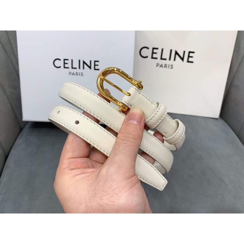 Celine Round Buckle Leather Belt WB001147