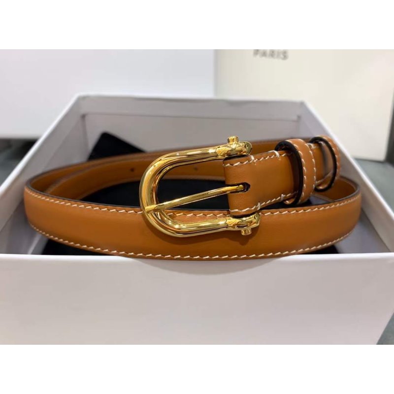 Celine Round Buckle Leather Belt WB001148
