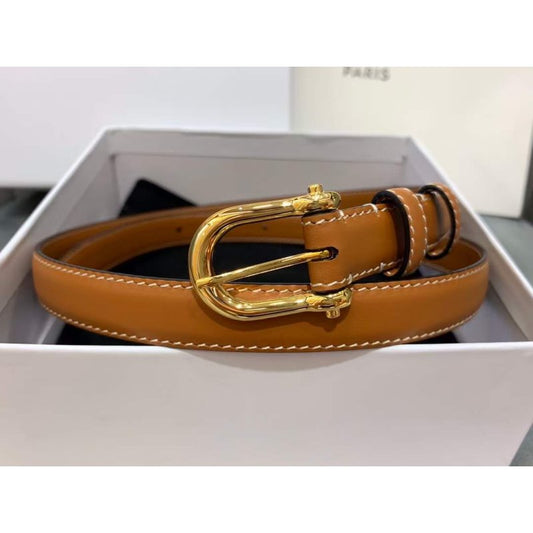 Celine Round Buckle Leather Belt WB001148