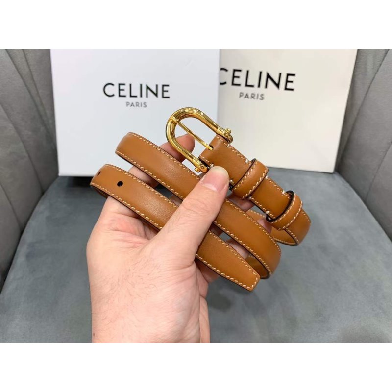 Celine Round Buckle Leather Belt WB001148