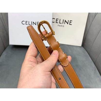 Celine Round Buckle Leather Belt WB001148