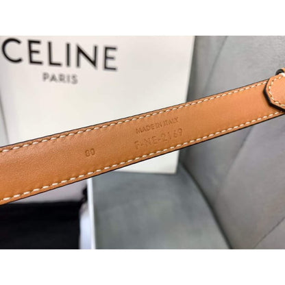 Celine Round Buckle Leather Belt WB001148