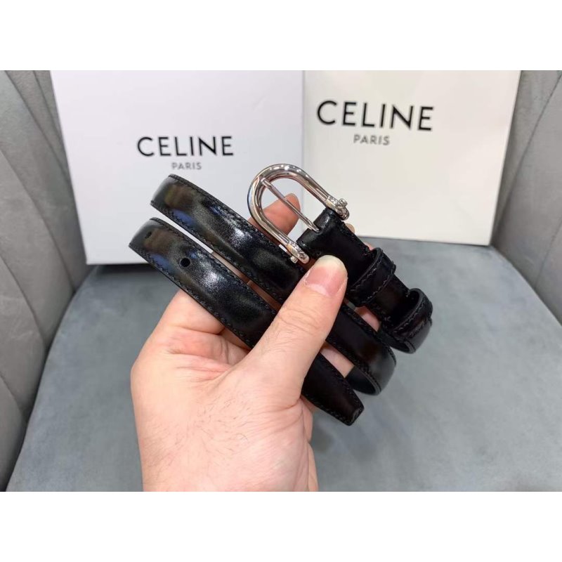 Celine Round Buckle Leather Belt WB001149