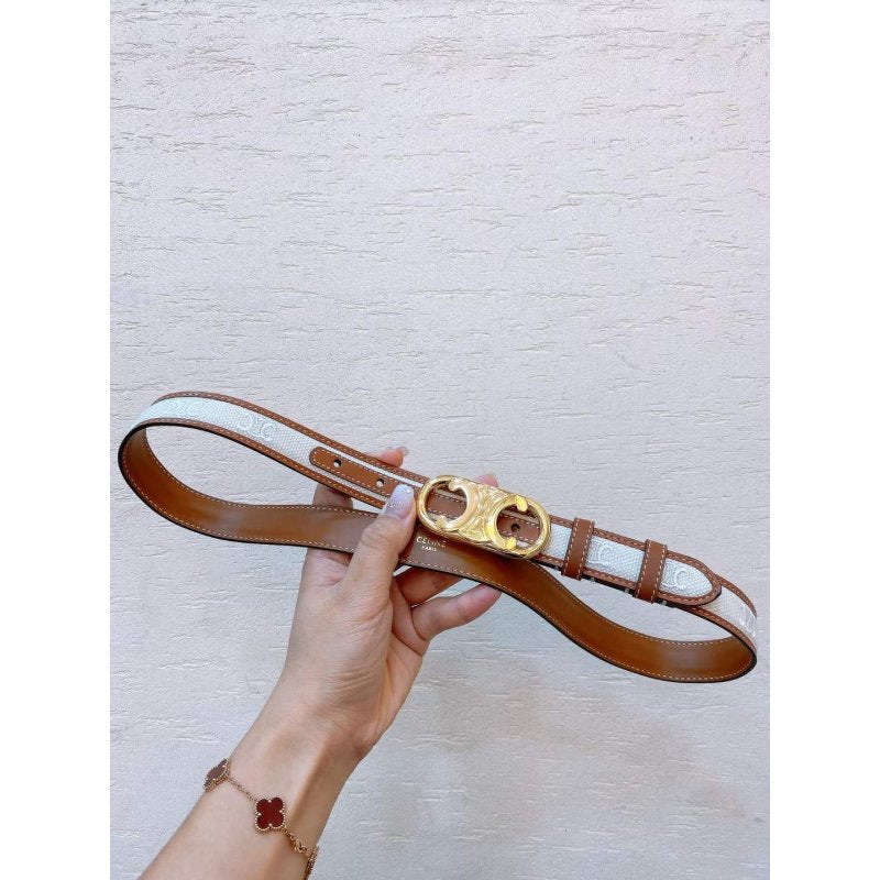 Celine Triomphe Cow Leather Belt WB001125