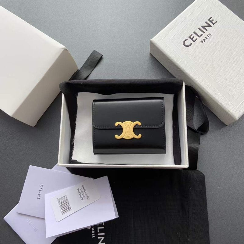 Celine Triomphe Leather Wallet WB001294