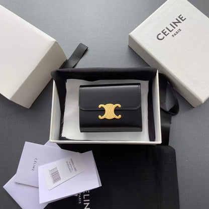 Celine Triomphe Leather Wallet WB001294