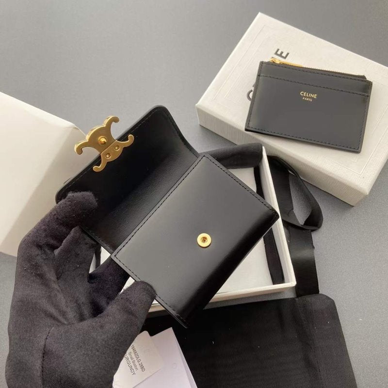 Celine Triomphe Leather Wallet WB001294