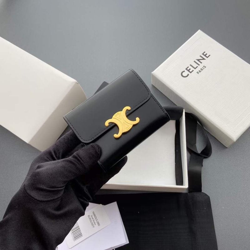 Celine Triomphe Leather Wallet WB001294
