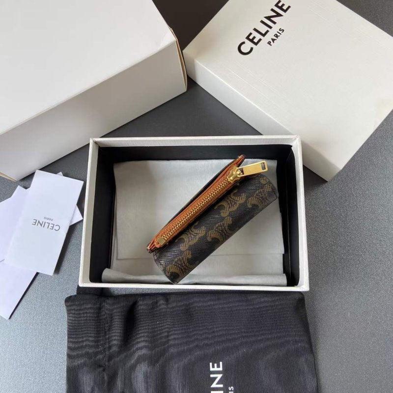 Celine Triomphe Leather Wallet WB001295