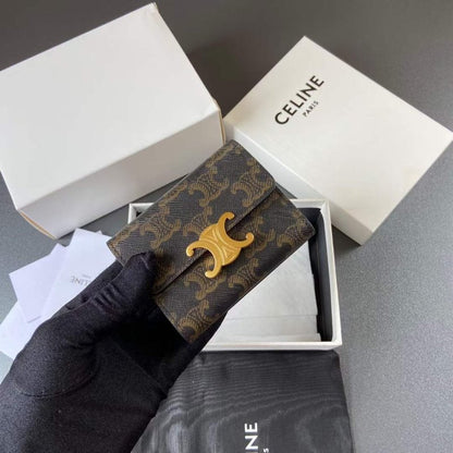 Celine Triomphe Leather Wallet WB001295