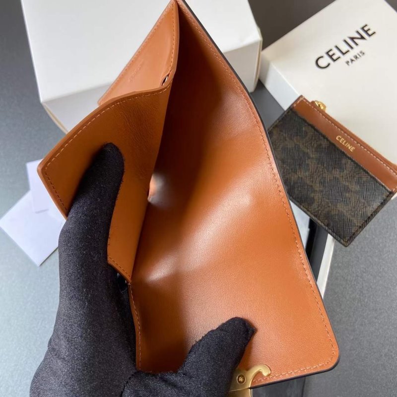 Celine Triomphe Leather Wallet WB001295