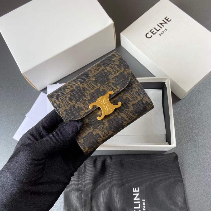 Celine Triomphe Leather Wallet WB001296