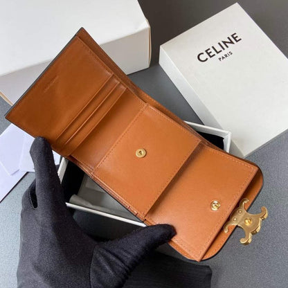 Celine Triomphe Leather Wallet WB001296