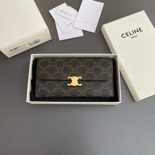 Celine Triomphe Leather Wallet WB001298