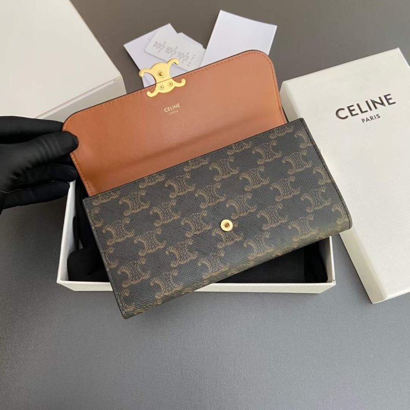 Celine Triomphe Leather Wallet WB001298