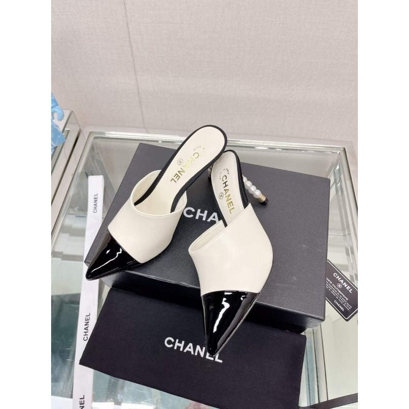 Chanel Coco Pointy Heeled Slippers SHS05457