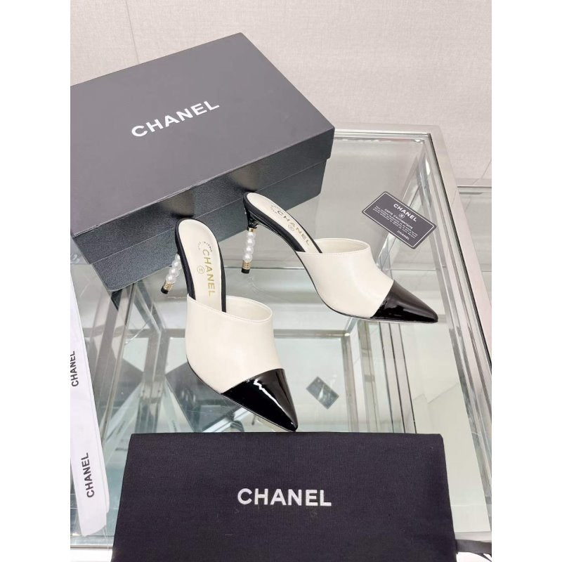 Chanel Coco Pointy Heeled Slippers SHS05457