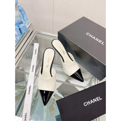 Chanel Coco Pointy Heeled Slippers SHS05457