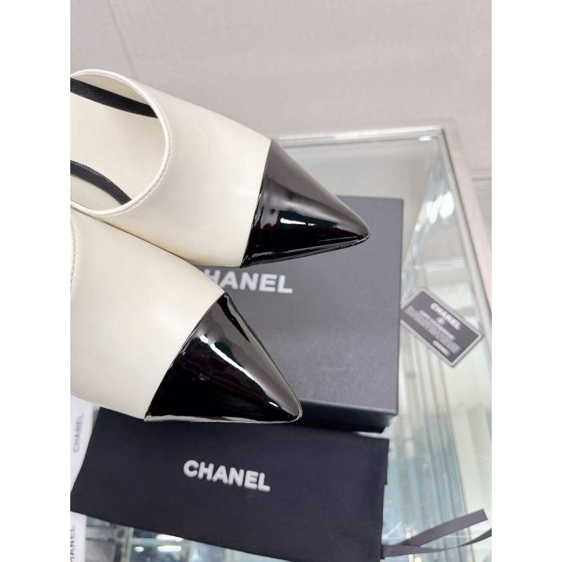 Chanel Coco Pointy Heeled Slippers SHS05457