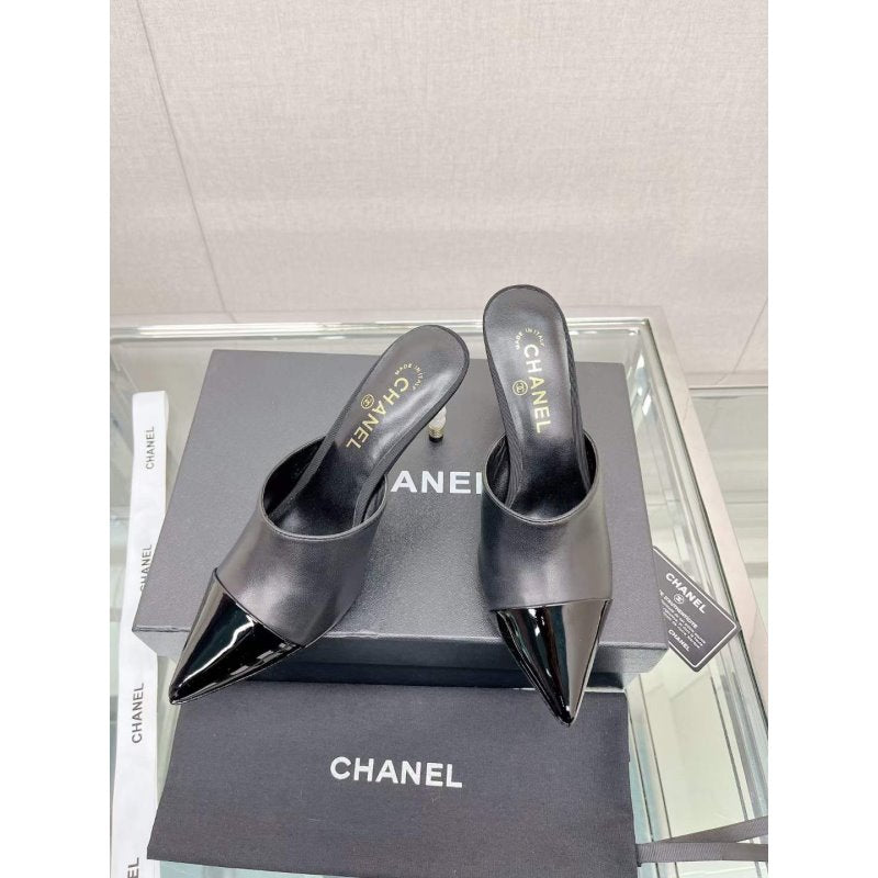 Chanel Coco Pointy Heeled Slippers SHS05458