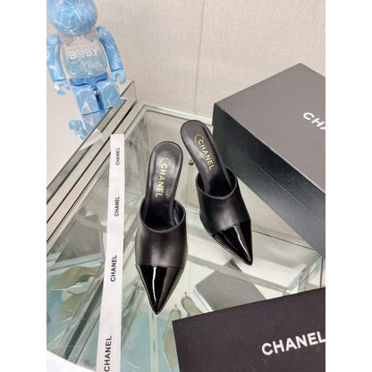 Chanel Coco Pointy Heeled Slippers SHS05458