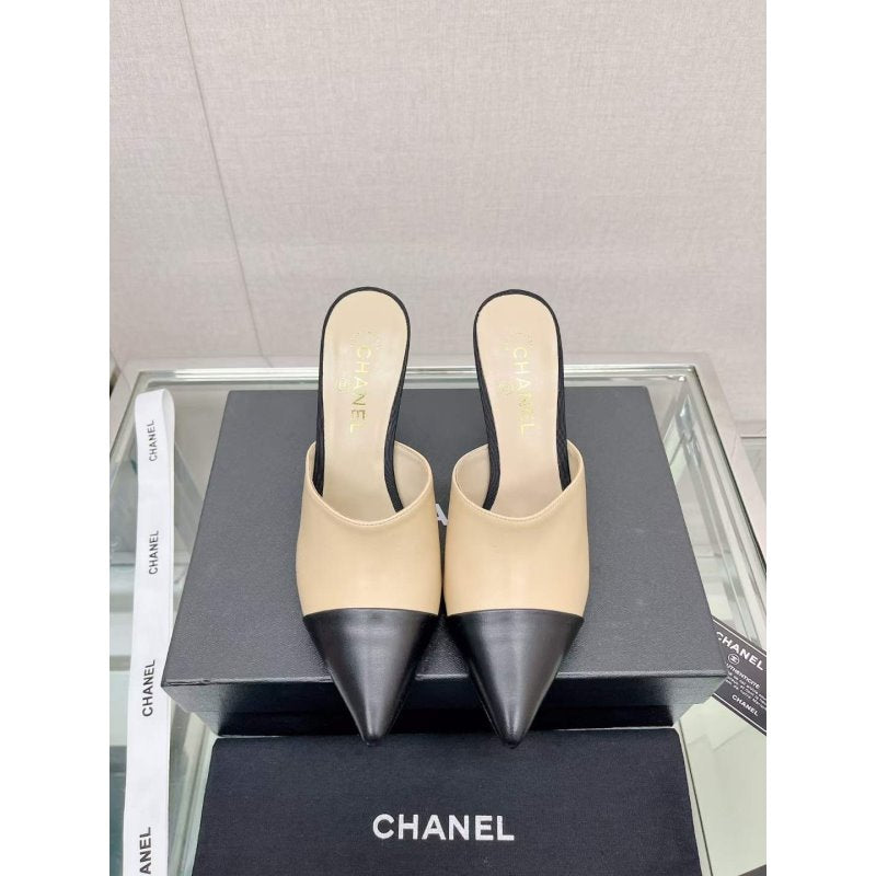 Chanel Coco Pointy Heeled Slippers SHS05459