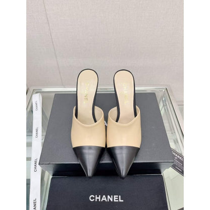 Chanel Coco Pointy Heeled Slippers SHS05459