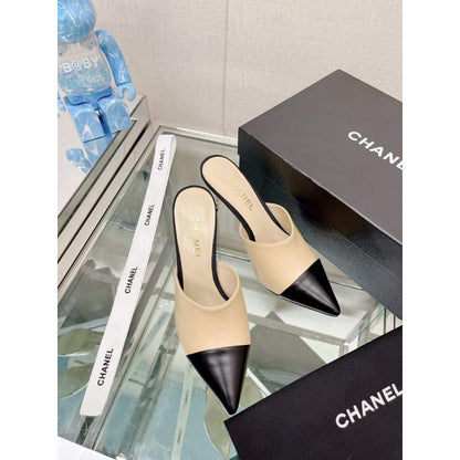 Chanel Coco Pointy Heeled Slippers SHS05459