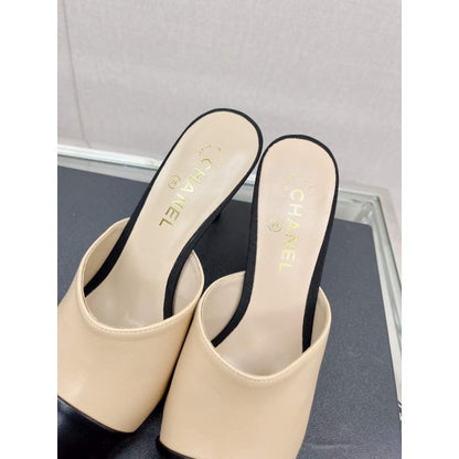 Chanel Coco Pointy Heeled Slippers SHS05459