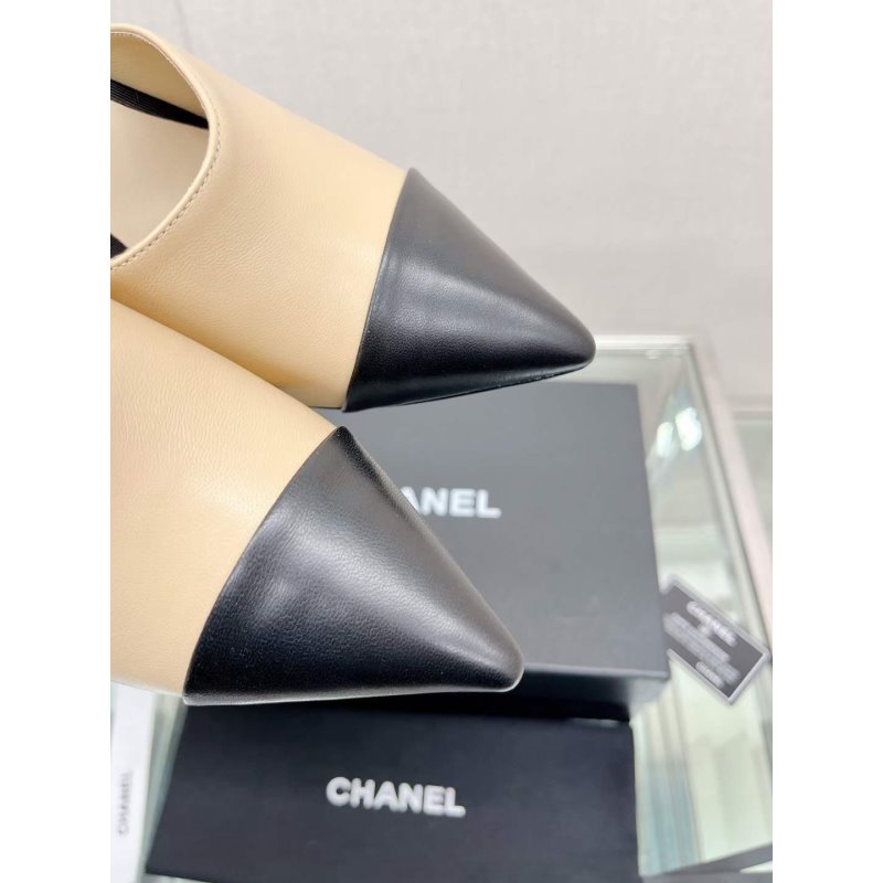 Chanel Coco Pointy Heeled Slippers SHS05459