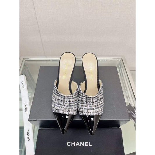 Chanel Coco Pointy Heeled Slippers SHS05460